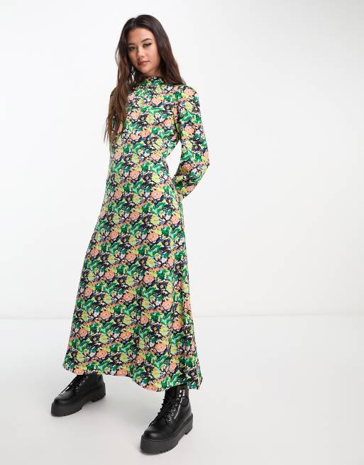 Pieces high midi in multi floral