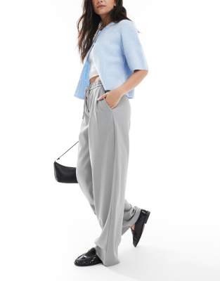 Pieces High Waist Drapey Wide Leg Dad Pants