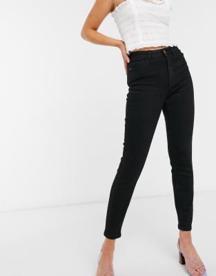pieces high waist skinny fit jeans