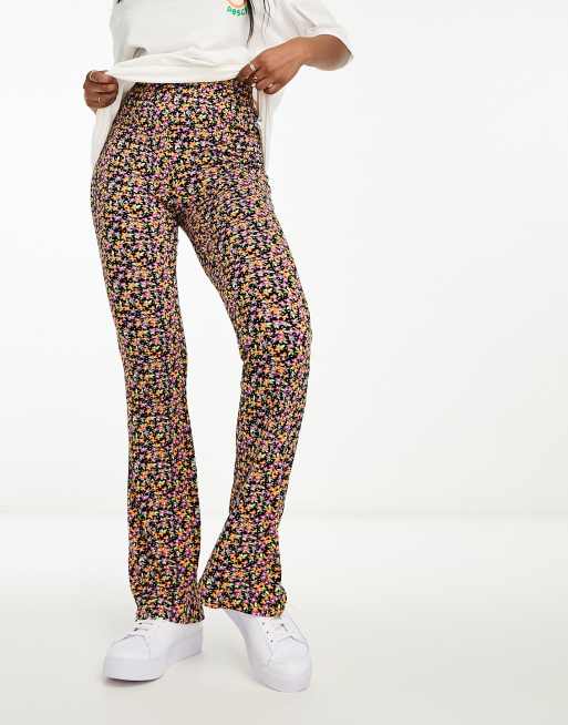 Mango loose fit flare pants in beige