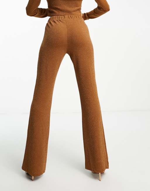 Rust high hot sale waisted trousers