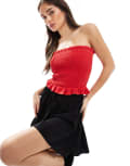 [Pieces] Pieces high waisted floaty shorts in black L Black