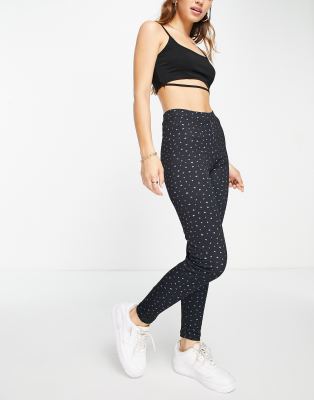 4th & Reckless Amber lounge leggings with elastic waistband in black