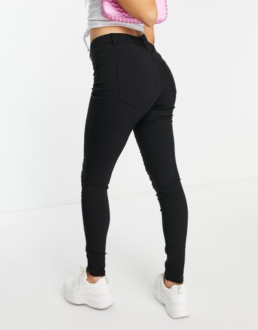 Pieces Highskin skinny jeans with high waist in black, 3 of 4