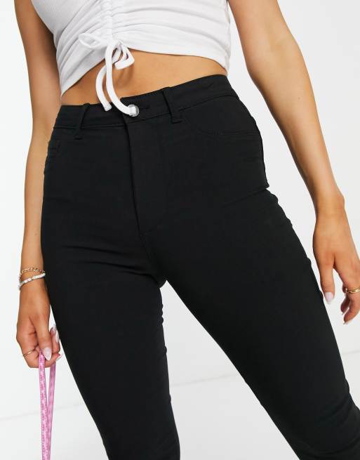 Pieces Highskin skinny jeans with high waist in black, 4 of 4