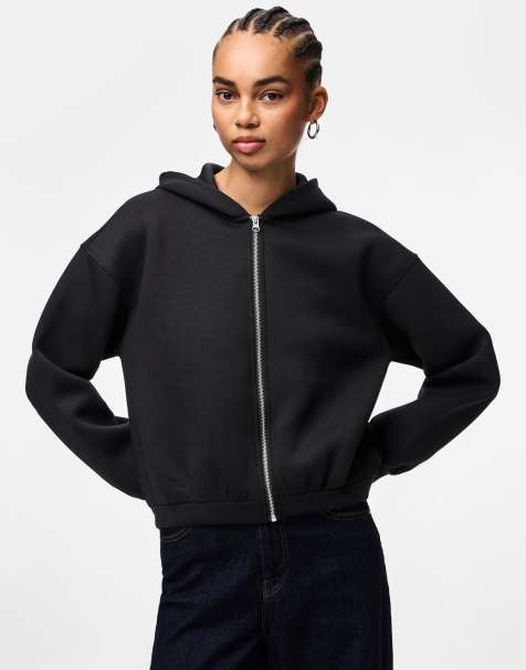 Pieces - Hoodie in zwart - view 1