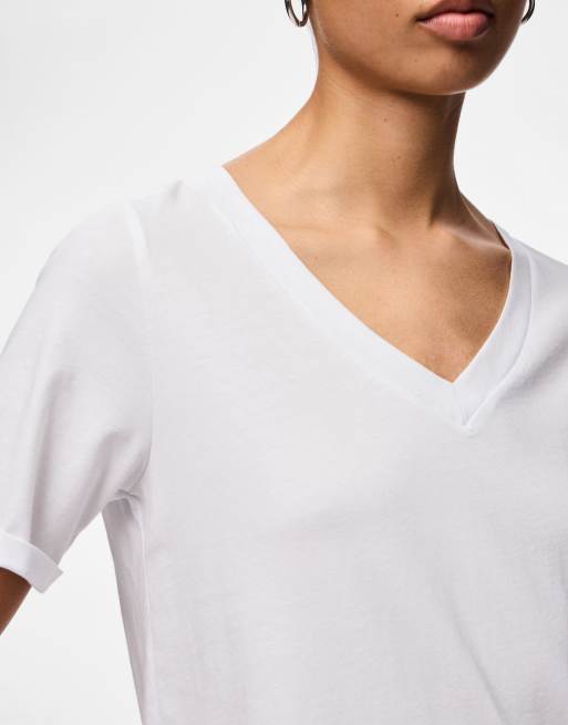 Pieces - Hvid T-shirt, 3 af 4
