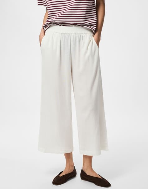 PIECES - Hvide culotte-bukser - view 1