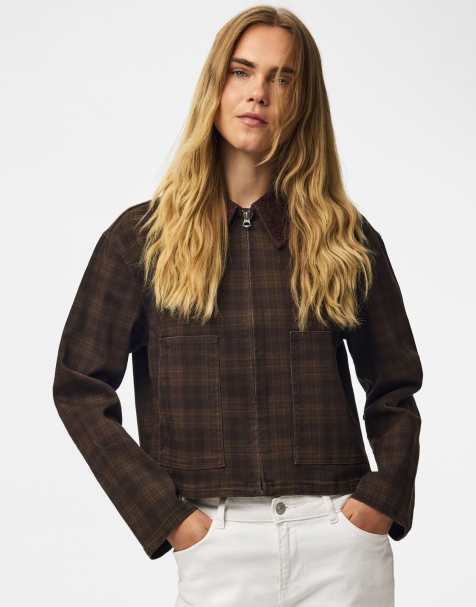 Pieces – Jacke in Mulch-Braun - view 1