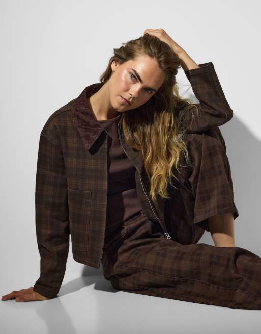 Pieces – Jacke in Mulch-Braun, 6 von 7