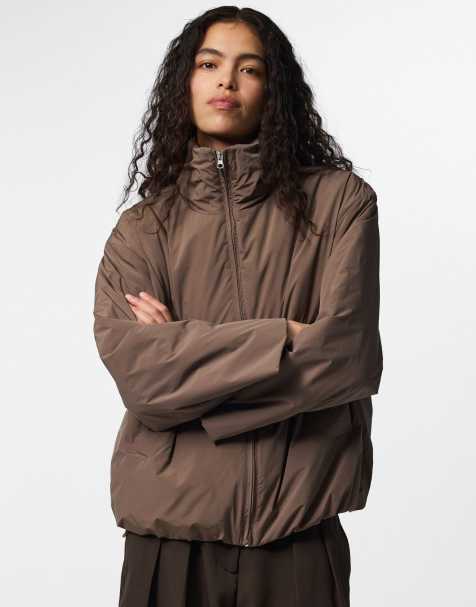 Pieces Jacket in morel1 - view 1