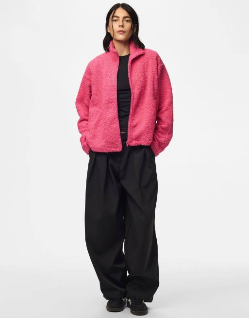 Pieces Jacket in shocking pink1, 3 of 7