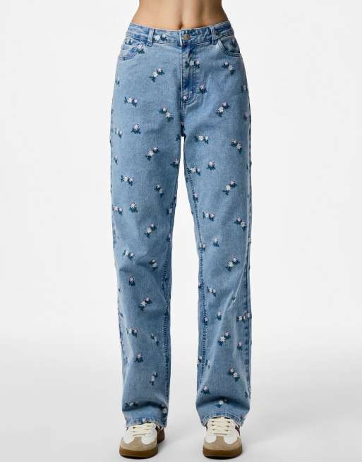 Pieces - Jean droit - Denim bleu clair, 4 de 5