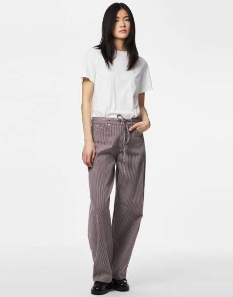 Pieces - Jeans bombati color passero - view 1