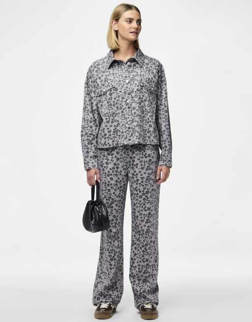 Pieces - Jeans dritti grigi