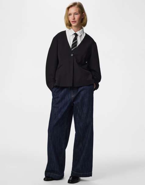 Pieces - Jeans larghi blu scuro - view 1