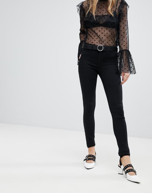 Pieces - Jeans modellanti a vita medio alta