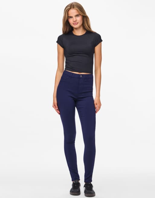 Pieces jeggings i maritim blå, 3 af 6