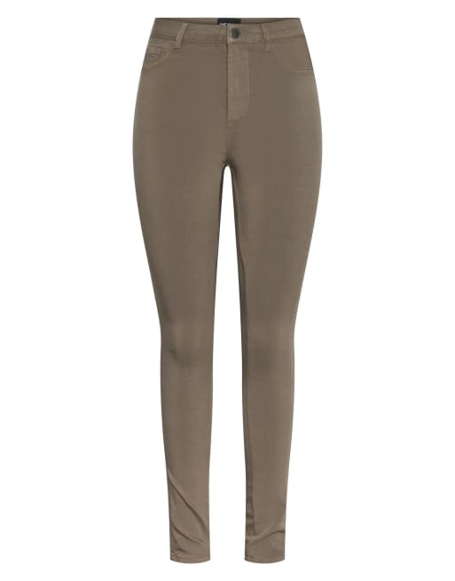 Pieces - Jeggings marrón colmenilla, 5 de 6
