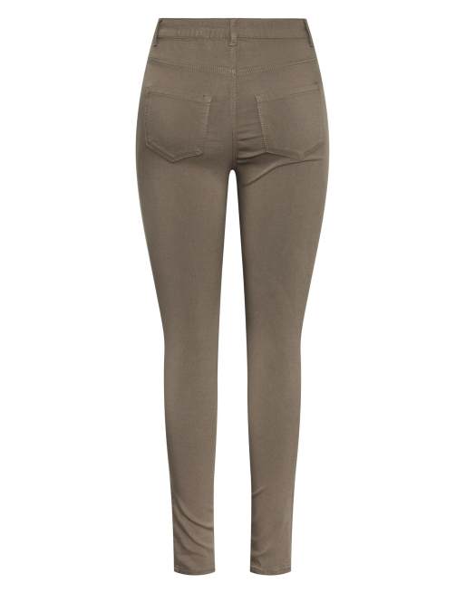 Pieces - Jeggings marrón colmenilla, 6 de 6