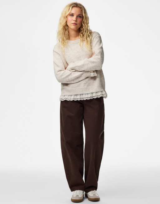 Pieces - Jersey gris blanquecino 1, 3 de 6