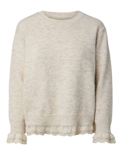 Pieces - Jersey gris blanquecino 1, 6 de 6