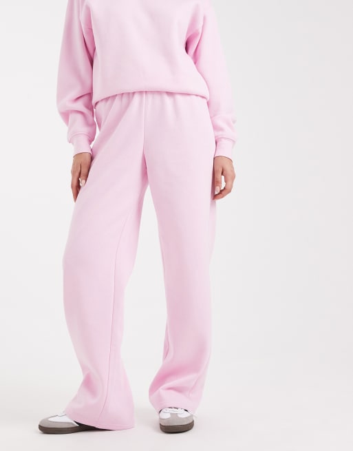 Pieces - Joggingbroek met wijde pijpen in lichtroze, deel van co-ord set, 3 van 5