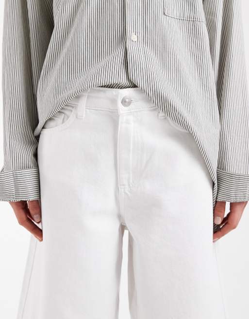 Pieces - Jort en jean - Blanc, 3 de 5
