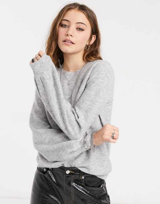 Grey balloon deals sleeve jumper