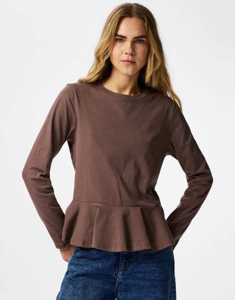 Pieces – Kaffebrun topp - view 1