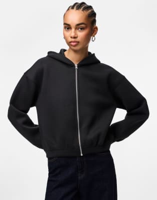 Pieces - Kapuzenpullover in Schwarz