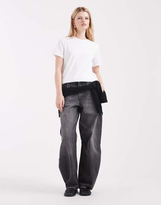 Pieces – Kastiges T-Shirt in Weiß, 2 von 4