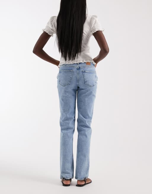 Pieces – Kelly – Gerade geschnittene Jeans in Dunkelblau mit mittelhohem Bund und geradem Bein, 2 von 5