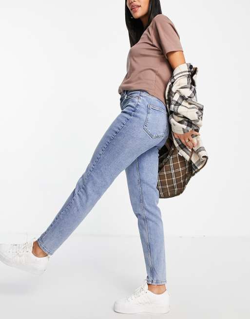 Pieces – Kesia – Czarne jeansy mom fit z podwyższonym stanem, 3 z 4