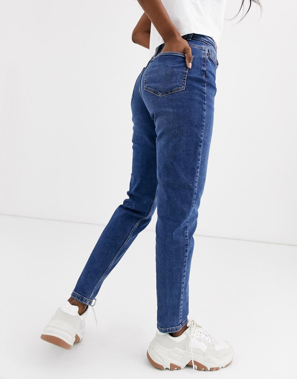 Topshop Tall Editor jean in mid blue