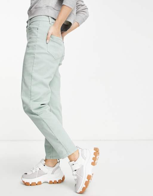 Light green cheap mom jeans