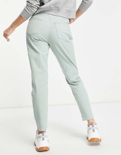 Light green cheap mom jeans