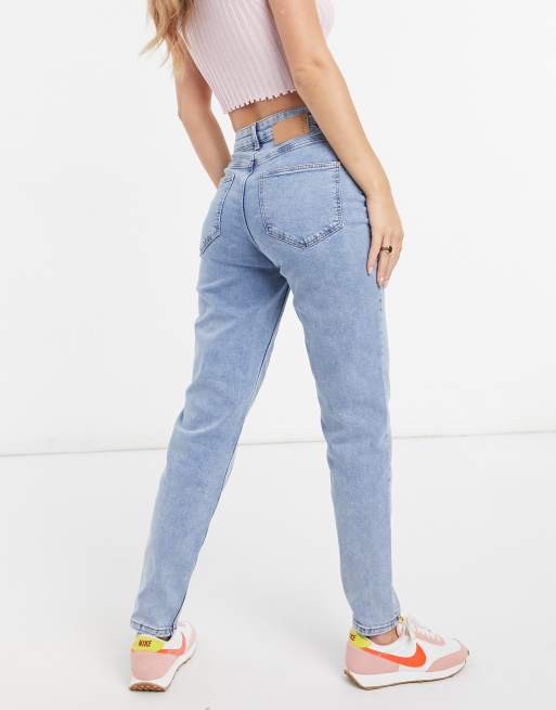 Pieces Kesia slim mom jean in light blue, 2 of 4