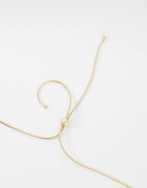 Pieces - Ketting met hartvormige hanger in goudkleur, 3 van 3