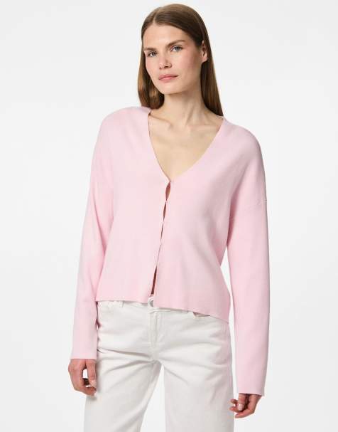 Pieces Knitted cardigan in pink-a-boo - view 1