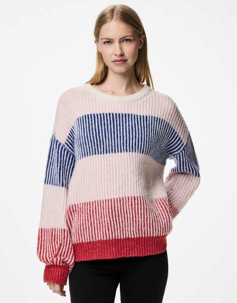 Pieces Knitted jumper in cloud dancer - view 1