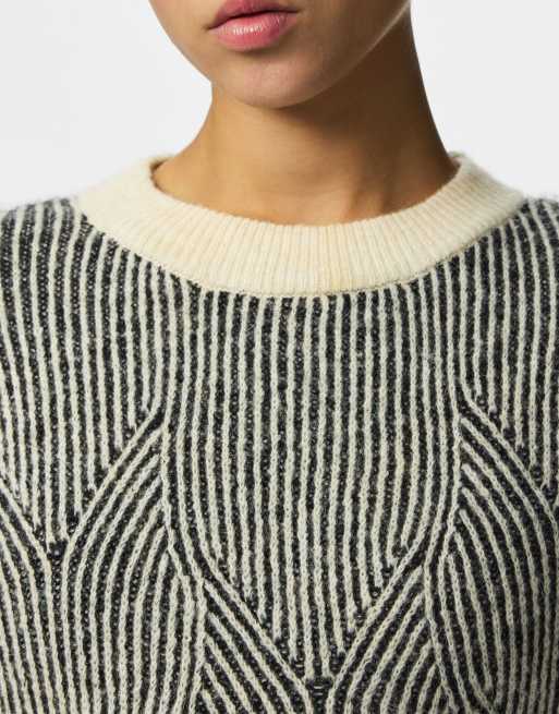 Pieces Knitted jumper in whitecap gray, 4 of 7