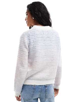 Pieces Knitted Ombre Sweater In Multi