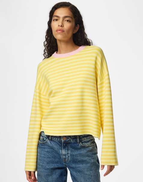 Pieces Knitted pullover in double cream - view 1