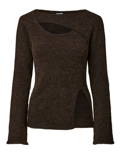 Pieces Knitted pullover in hot fudge, 6 of 6