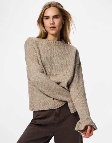Pieces Knitted pullover in morel