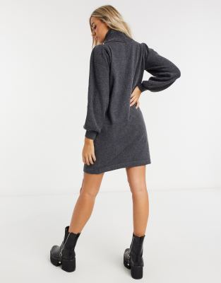 dark gray sweater dress