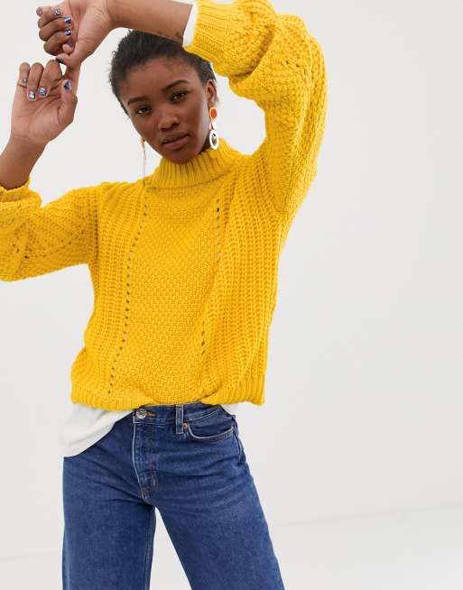 Mustard yellow cheap jumper womens