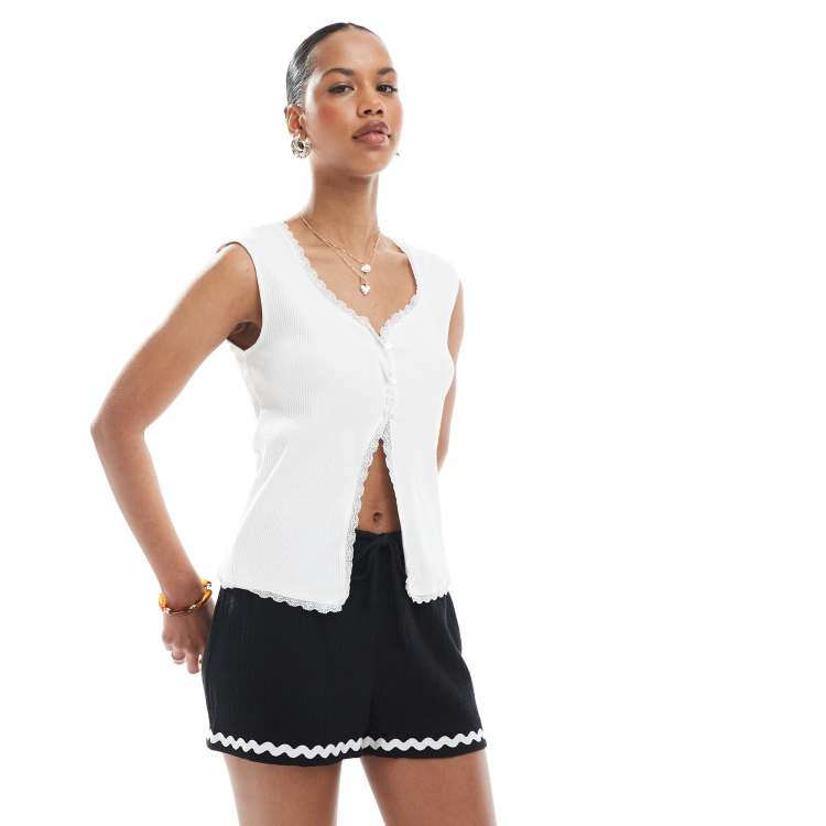 トップス Ravioli Lace-Trim Button-Up Top_White B1716343448607_1080x.png?v=