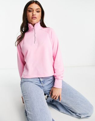 Pieces lama sweatshirt in pink